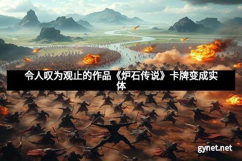 令人叹为观止的作品《炉石传说》卡牌变成实体